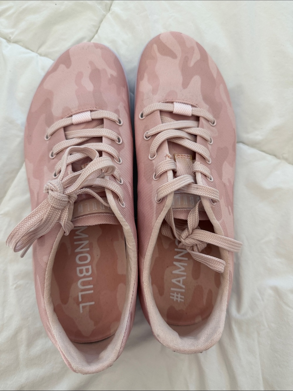 NOBULL Women's Blush Pink Camo Training Sneakers Canvas W 9.5 M 8